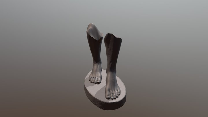Feet Legs Statue Broken 3D Model