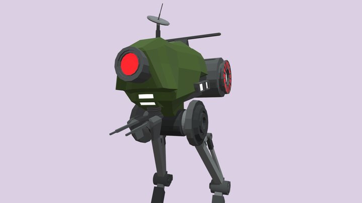 Low Poly Tripod 3D Model