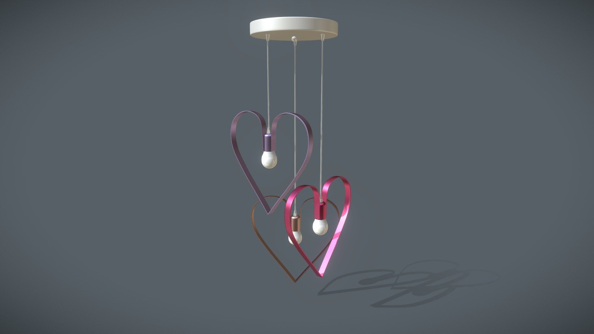 Hearts chandelier.