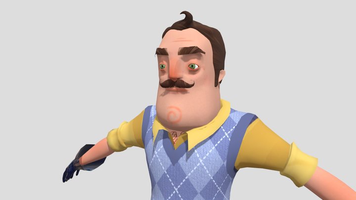 Hello Neighbor 1 Neighbor (blender) 3D Model