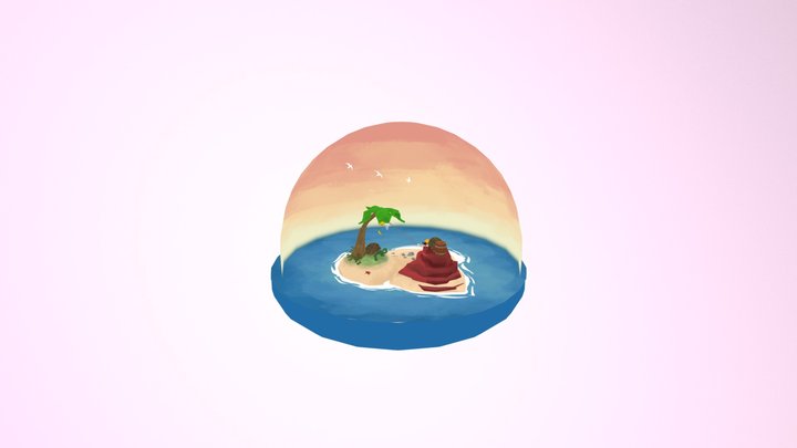 Shell And Bananas 3D Model