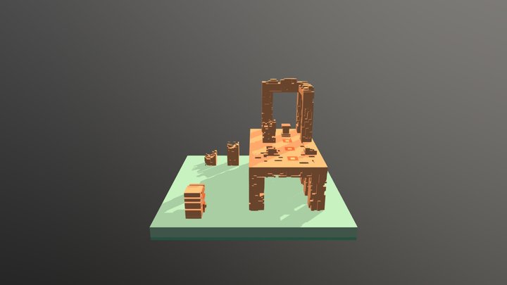 Magic Voxel Ruins 3D Model