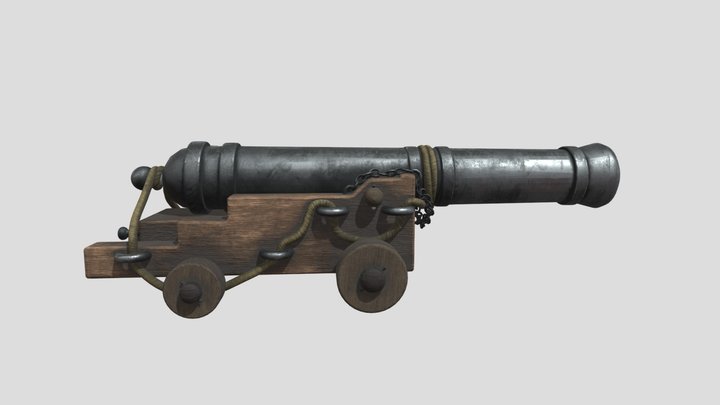 Old Pirate cannon 3D Model