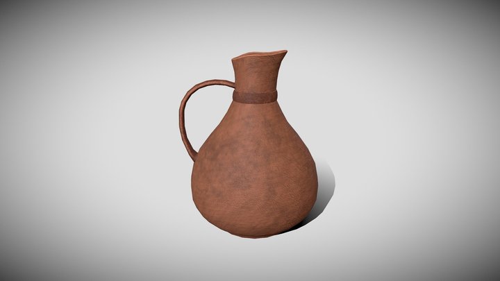 Clay Carafe - Medieval Game Props Series 3D Model