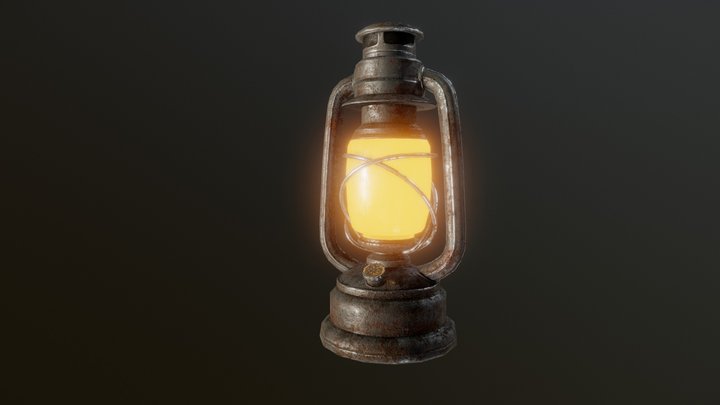 Petrol Lamp - Game Asset 3D Model
