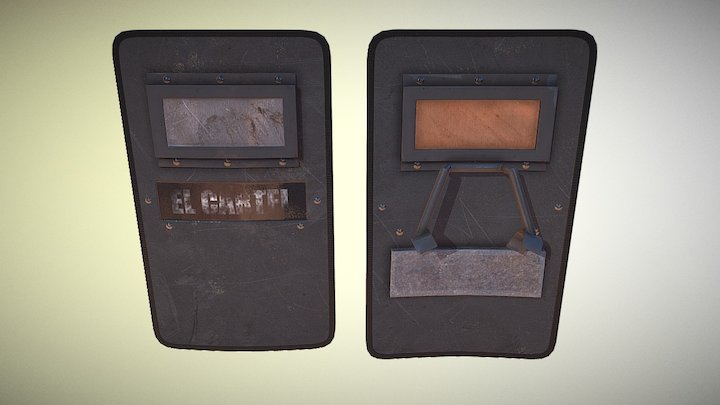 Riot Shield (PBR Classic Specular) 3D Model
