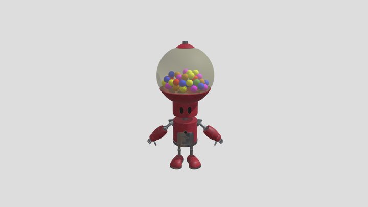 Candy Robot 3D Model