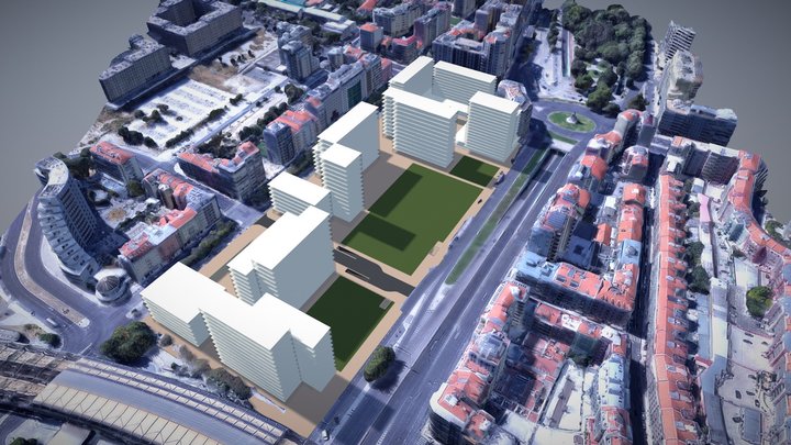 Operação Integrada Entrecampos - Feira Popular 3D Model