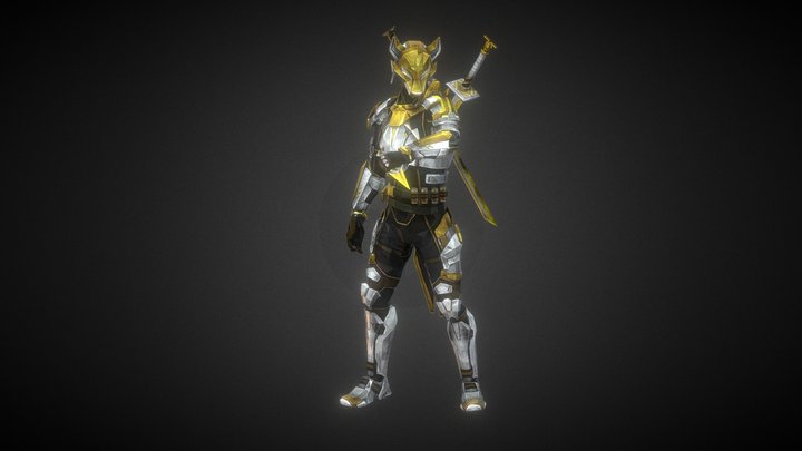 Golden Ninja 3D Model