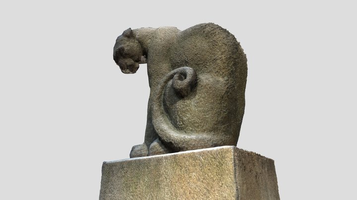 Leopard Statue - Treptower Park, Berlin 3D Model