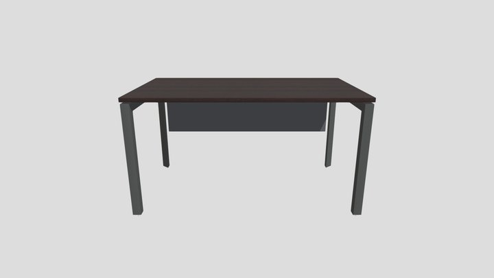 BUREAU STAR L.140CM AVEC VOILE DE FOND 3D Model