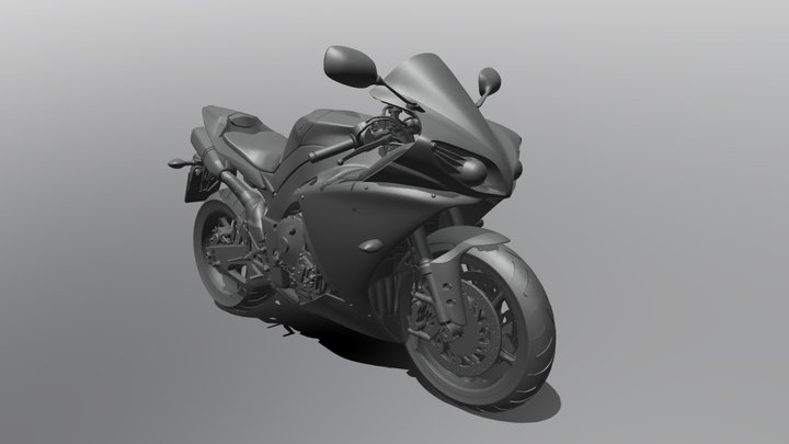 Yamaha YZF R1  Ready to Print STL File 3D Model