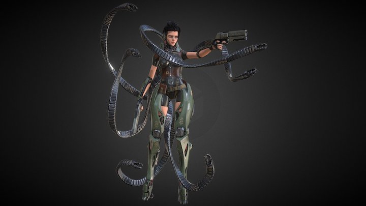 Black widow 3D Model