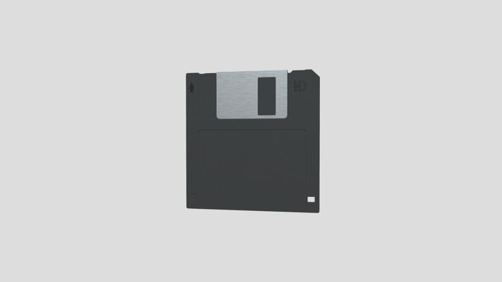 3.5'' Diskette 3D Model