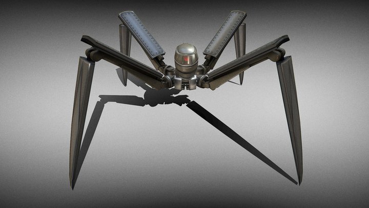 Gun-Bot with walk and idle Animation – Modelo 3D gratuito STL