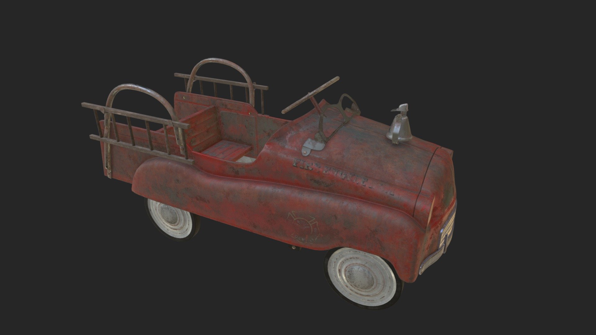 Rusty Fire Truck Pedal Car