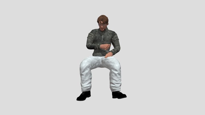 Playing Drums 3D Model