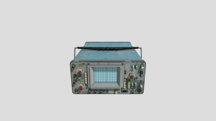 Vintage Oscilloscope 2 3D Model