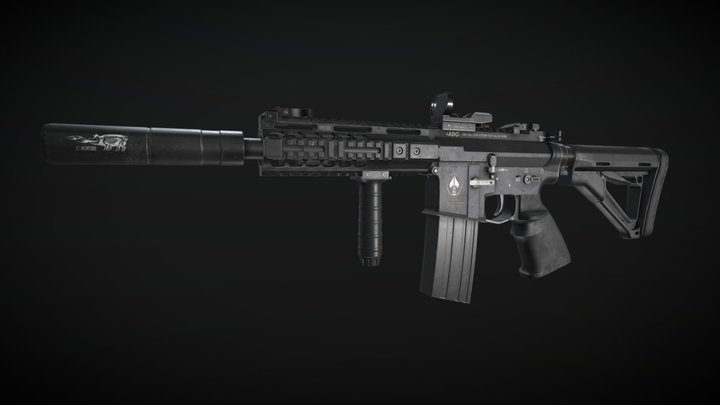 Assault Rifle 3D Model