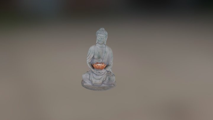 Buddha mit Blume 3D Model