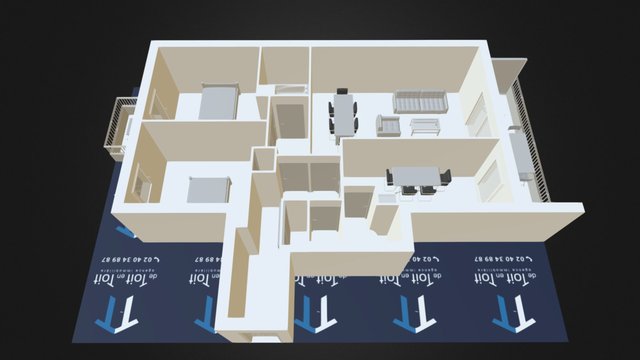 V146 - Appartement T3 3D Model