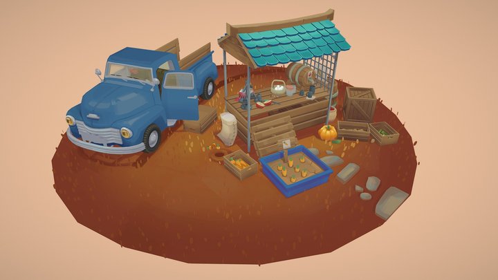 The Fall Market 3D Model