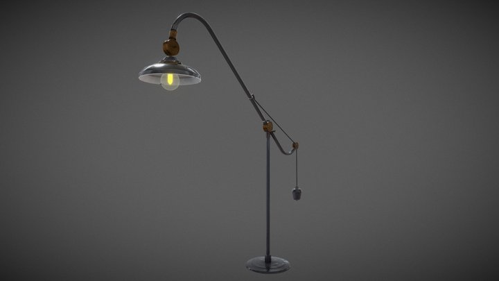 Old floor lamp 3D Model