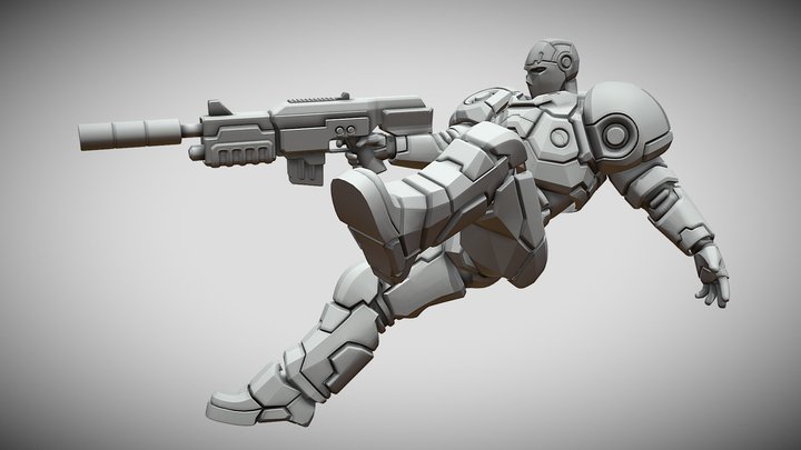Cyborg soldier 3D Model