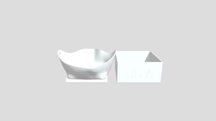 HEPA Covid Coronavirus Face Mask (10cm variant) 3D Model