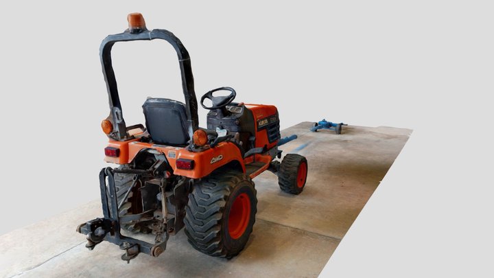 Tractor (Kubota) for Aircraft Towing 3D Model
