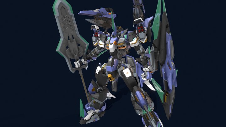 XC-02 Trident - Original Mecha Design 3D Model