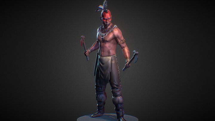 Mohican Warrior 3D Model