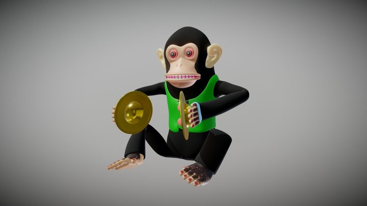Cymbal Monkey 3D Model