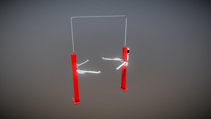 Elevador de dos columnas 3D Model