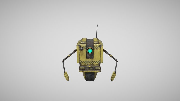 Robot garbage worker 3D Model