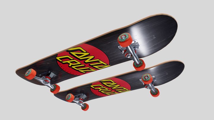 Skateboard Deck Santa Cruz 3D Model