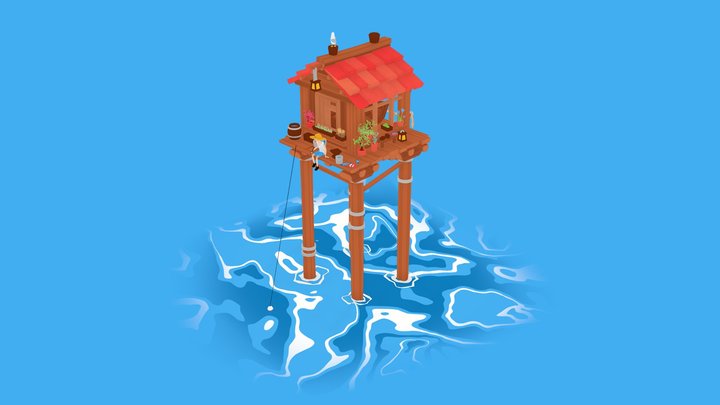 Young fisherman 3D Model