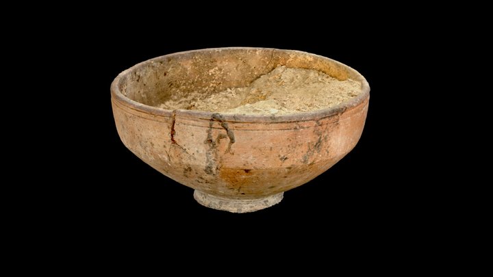 Bowl decorado con sedimentos (num 390) 3D Model