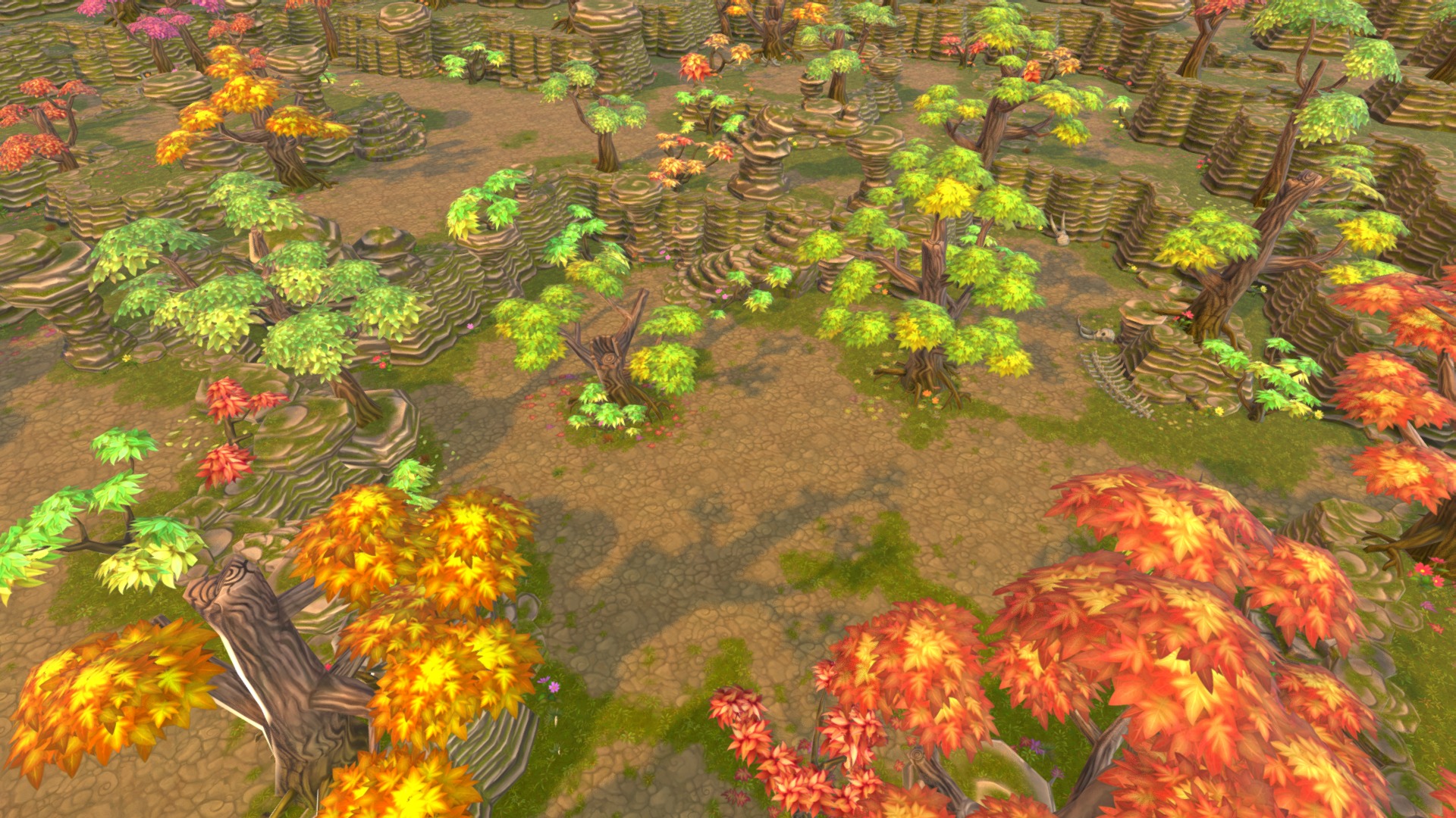 3D model Autumnal Nature Level Set - This is a 3D model of the Autumnal Nature Level Set. The 3D model is about a group of butterflies on a plant.