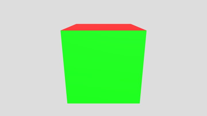 3 Material Cube 3D Model