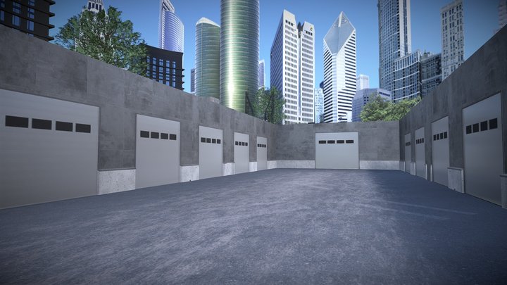 Street alleyway environment 3D model 3D Model