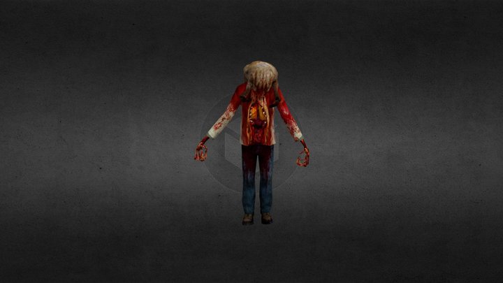 Headcrab Zombie 3D Model