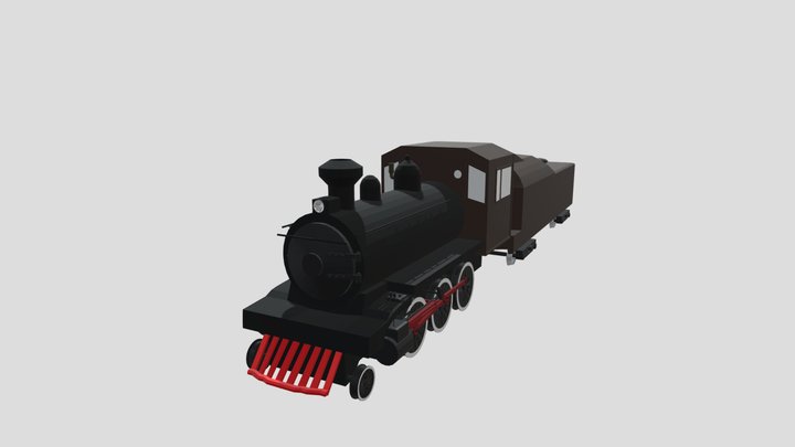 Steam Locomotive 3D Model