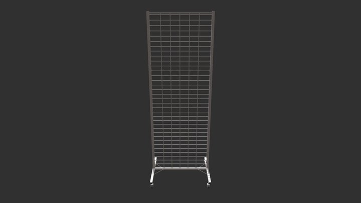 65cm Double sided Grid display stand 3D Model