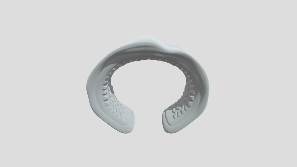 Four White Curved Ribbons