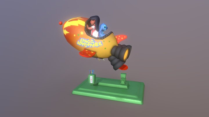 Lilo and Stitch on a Space Adventure 3D Model