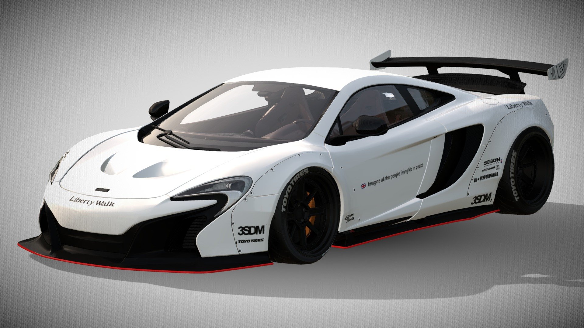 ミニカー Liberty walk mclaren 650s McLaren 650s Liberty Walk LB 3D model | CGTrader