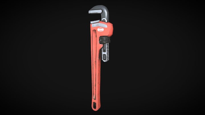 Pipe Wrench 3D Model