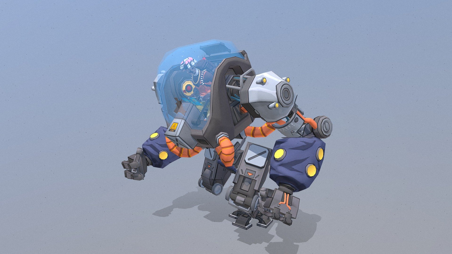 URBAN SCIFI MODIFIED LARGE ROBOT RUN - 3D model by Mene Mene Mine ...