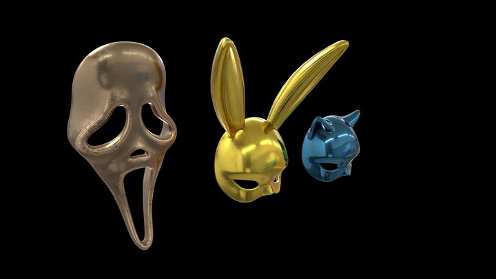 Masks set 3D Model